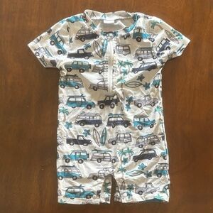 KIDS EUC TODDLER BOYS BLUE WHITE SWIM SWIMSUIT BEACH POOL SUMMER SZ  18 24 MTHS